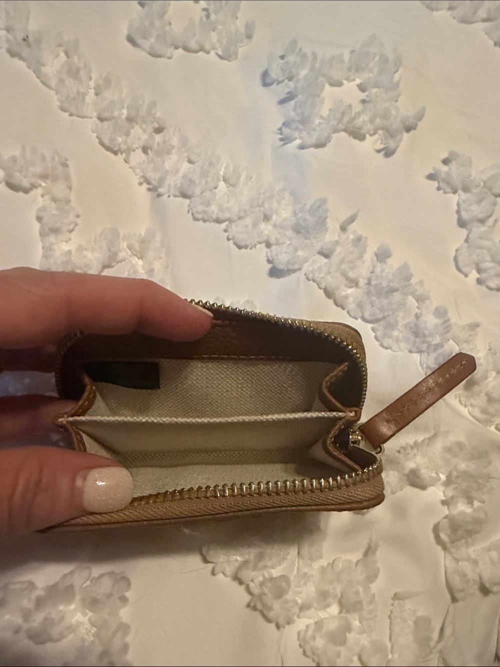 Dooney & Bourke Tan/Brown Pebbled Leather Crossbody with Credit Card Wallet - Picture 7 of 16